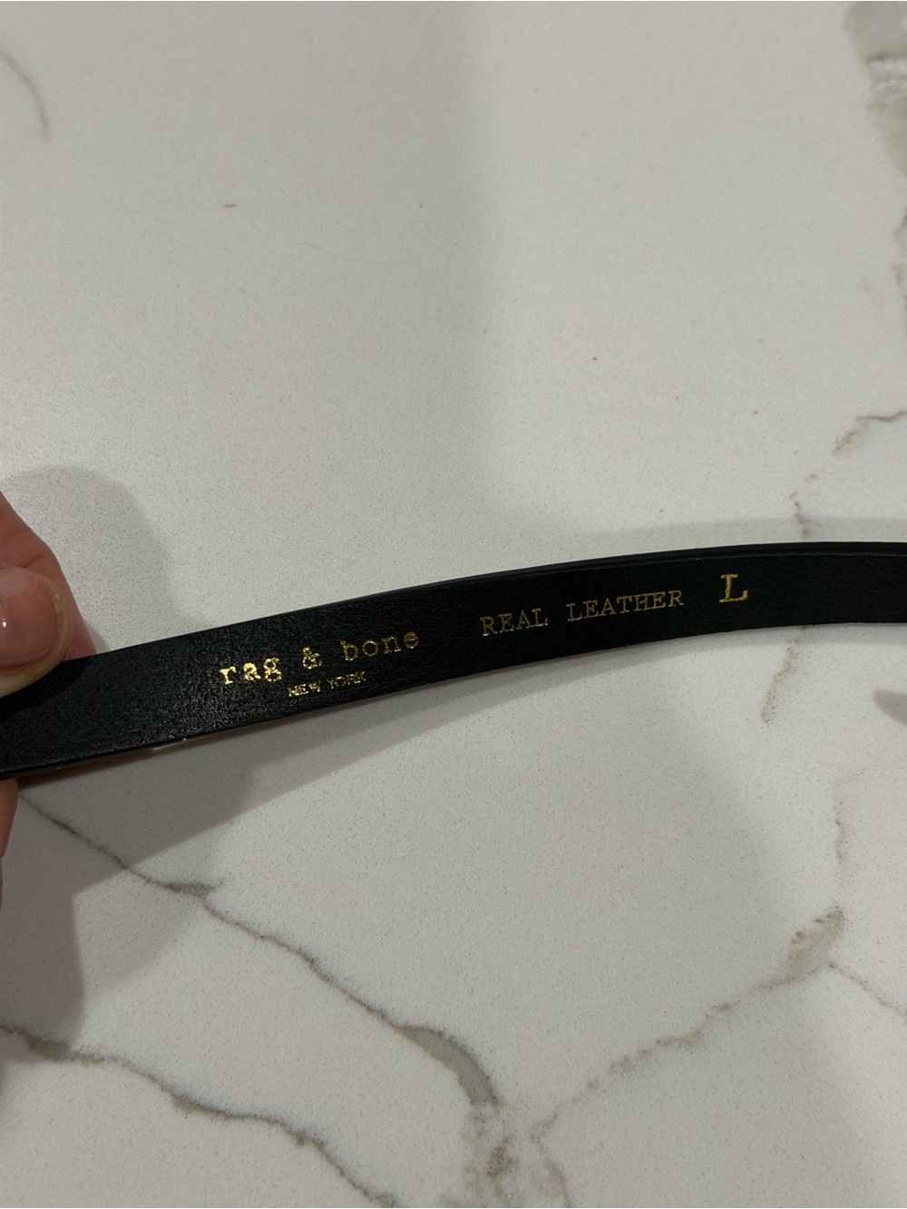 NEW Rag & Bone Rounded Rebound Leather Belt - L - Picture 7 of 7